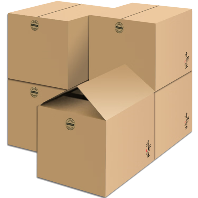 Qingye's Moving Cardboard Boxes, Packing Boxes, Express Delivery Boxes, Five-Layer Corrugated, No Handles, 50*40*40cm, Pack of 5