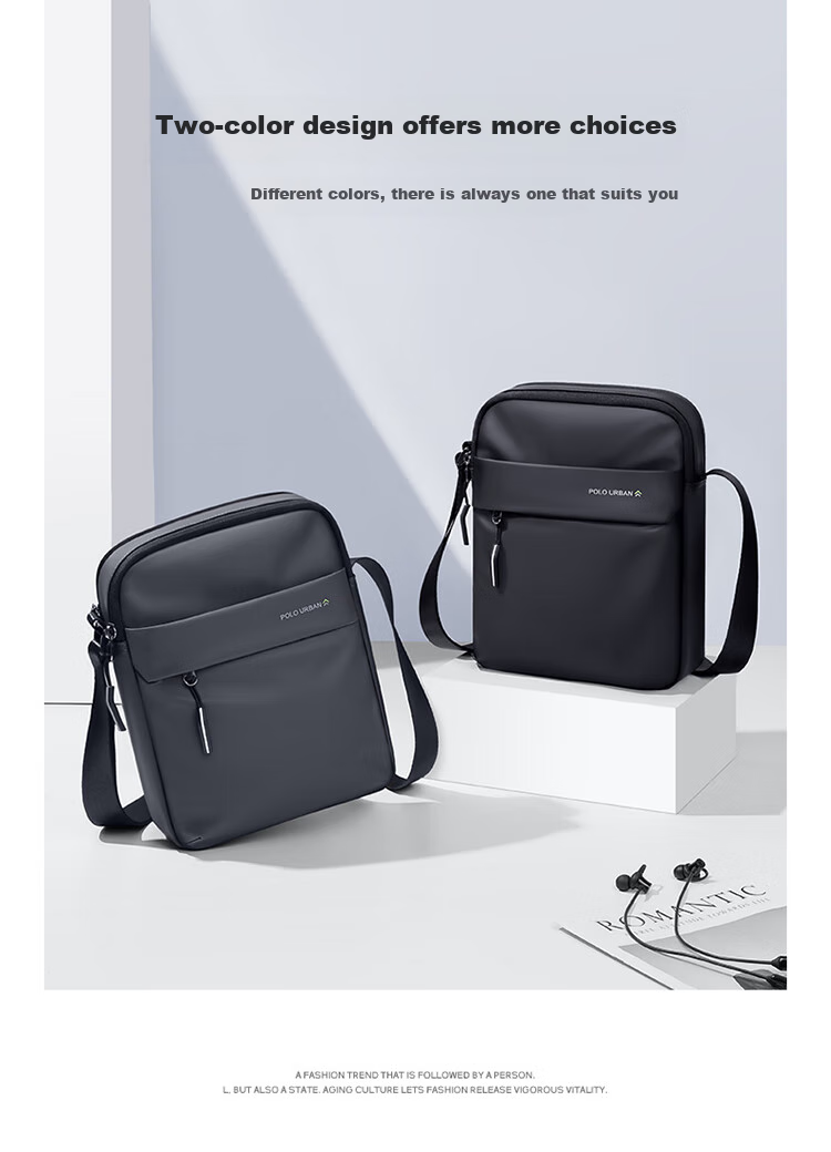 POLO Shoulder Bag for Men, Multifunctional Crossbody Bag, 10.9-Inch IPad Bag, Vertical Phone Bag, Sports Messenger Bag for Me 2