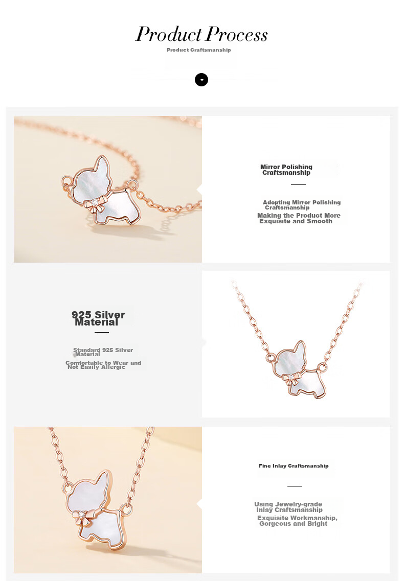 Grace Girl Dog Diamond Bracelet for Women, Elegant Luxury Rose Gold Jewelry, Anniversary Birthday Gift for Girlfriend 3