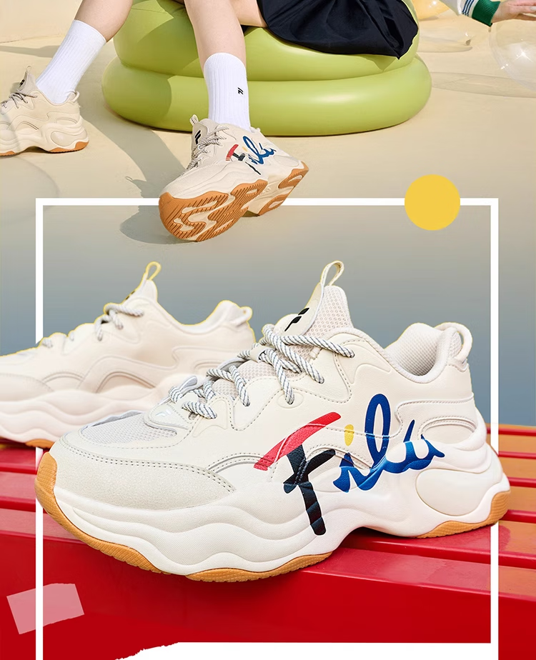 FILA FUSION Official Trendy Brand Women's Shoes BUBBLE Dad Casual Running Shoes Versatile Bubble Shoes 4