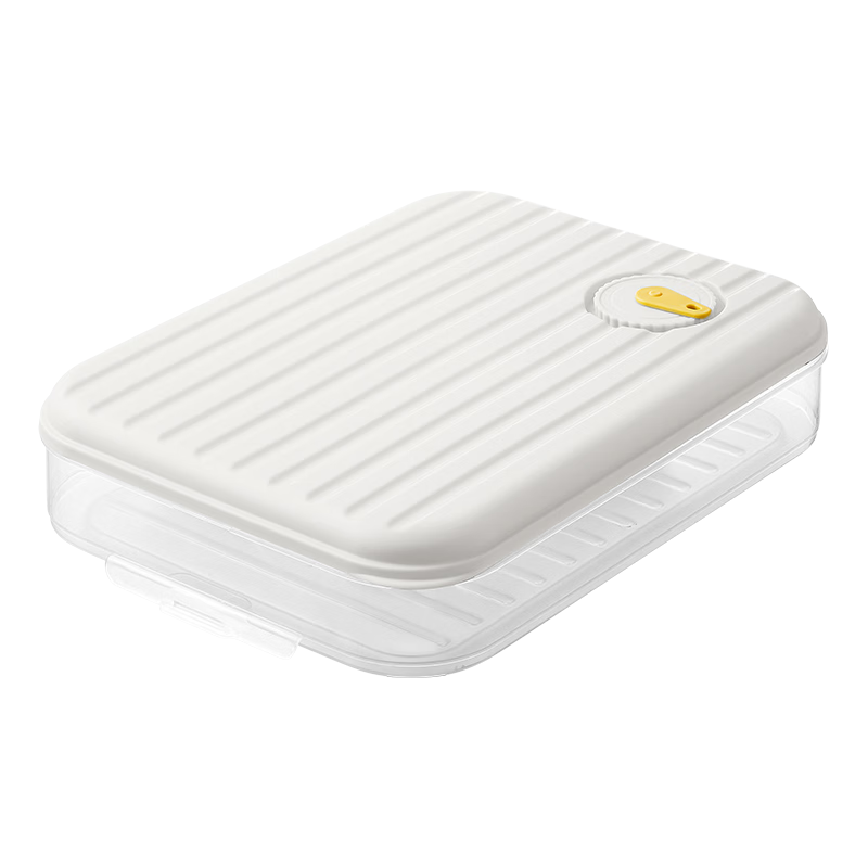 COOKER KING Dumpling Box, 1 Layer 1 Lid White, Thickened And Enlarged Storage Box, Refrigerator Fresh-Keeping Box, Food-Grade Freezer Box for Dumplings And Wonto