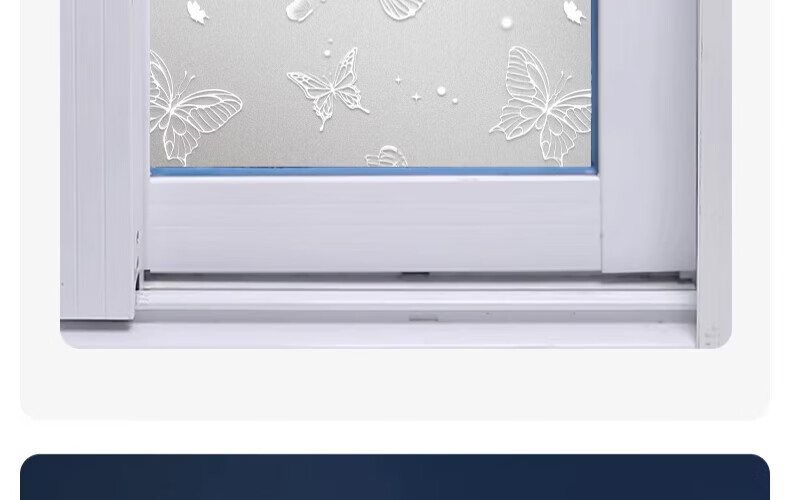 Zichen Window Static Cling Frosted Film, Light-Transmitting But Opaque Window Sticker, Glass Decal, Bathroom Privacy Film 15