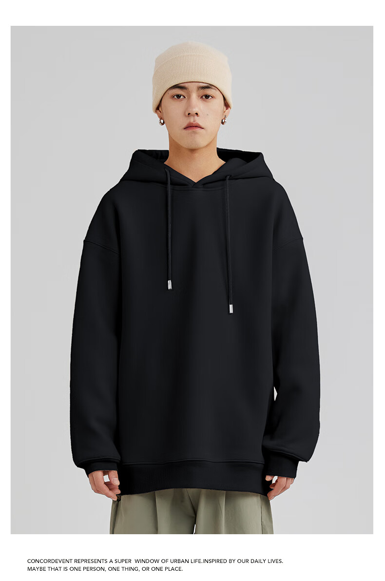 GLM Men's Sweatshirt, Classic Basic Style, Solid Color, Casual Round Neck, Loose-Fitting Top, Versatile Everyday Wear, Men's Clothing 24