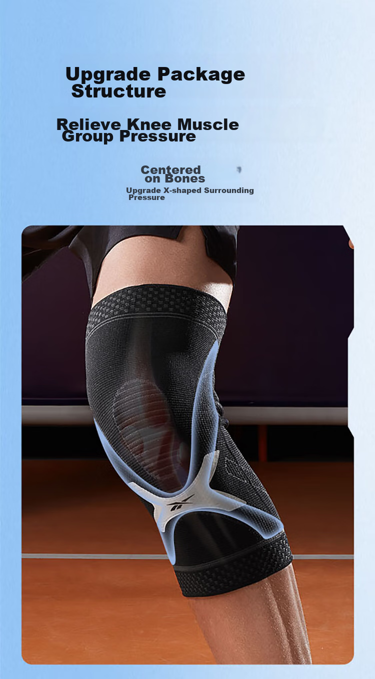 Reebok Knee Brace for Sports, Meniscus Support for Running, Hiking, Basketball, Men And Women, Soccer, Badminton, Fitness Knee Protection, Patella Guard, Size L 5