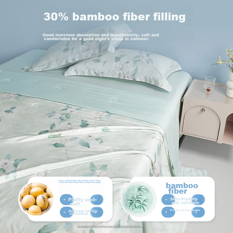Boyang Home Textile Summer Cooling Antibacterial Quilt Cooling Quilt 150*210cm Washable Air Conditioning Quilt Cooling Value 0.26