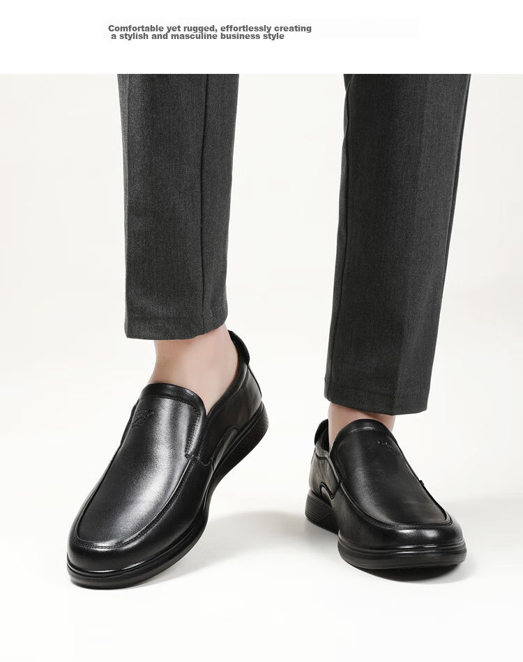 CARTELO Leather Shoes for Men, Slip-On, Casual Business Style, New Soft-Soled Formal Shoes for Middle-Aged Fathers, Breathable for Autumn And Winter Seasons 13