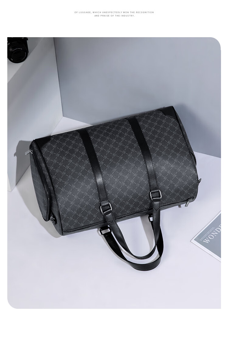 POLO Travel Bag for Men, Business Large Capacity Short-Distance Trip Commuter Luggage Handbag with Separate Shoe Compartment Storage Bag 24