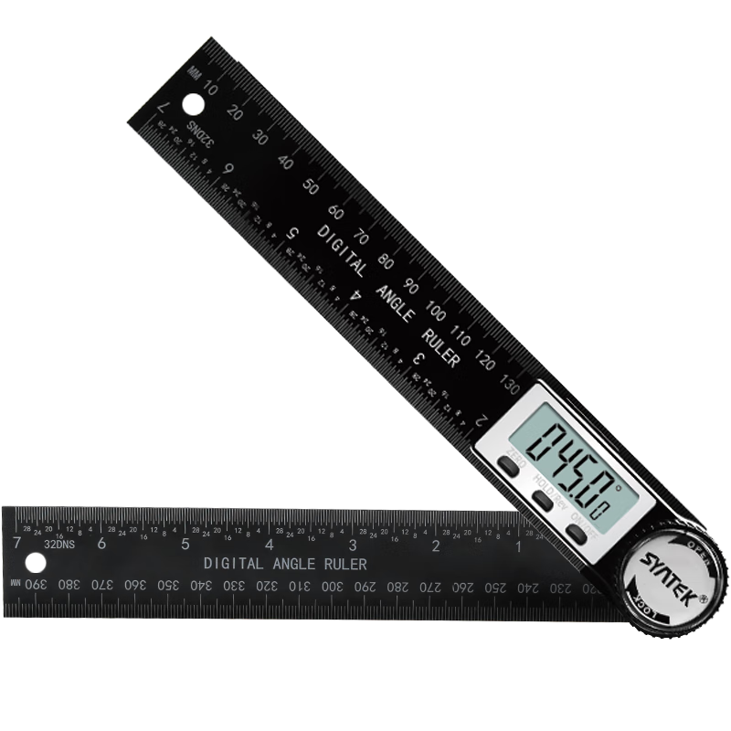 SYNTEK Angle Ruler, High-Precision Angle Measuring Instrument, Digital Display Angle Ruler, Electronic Protractor, 200mm