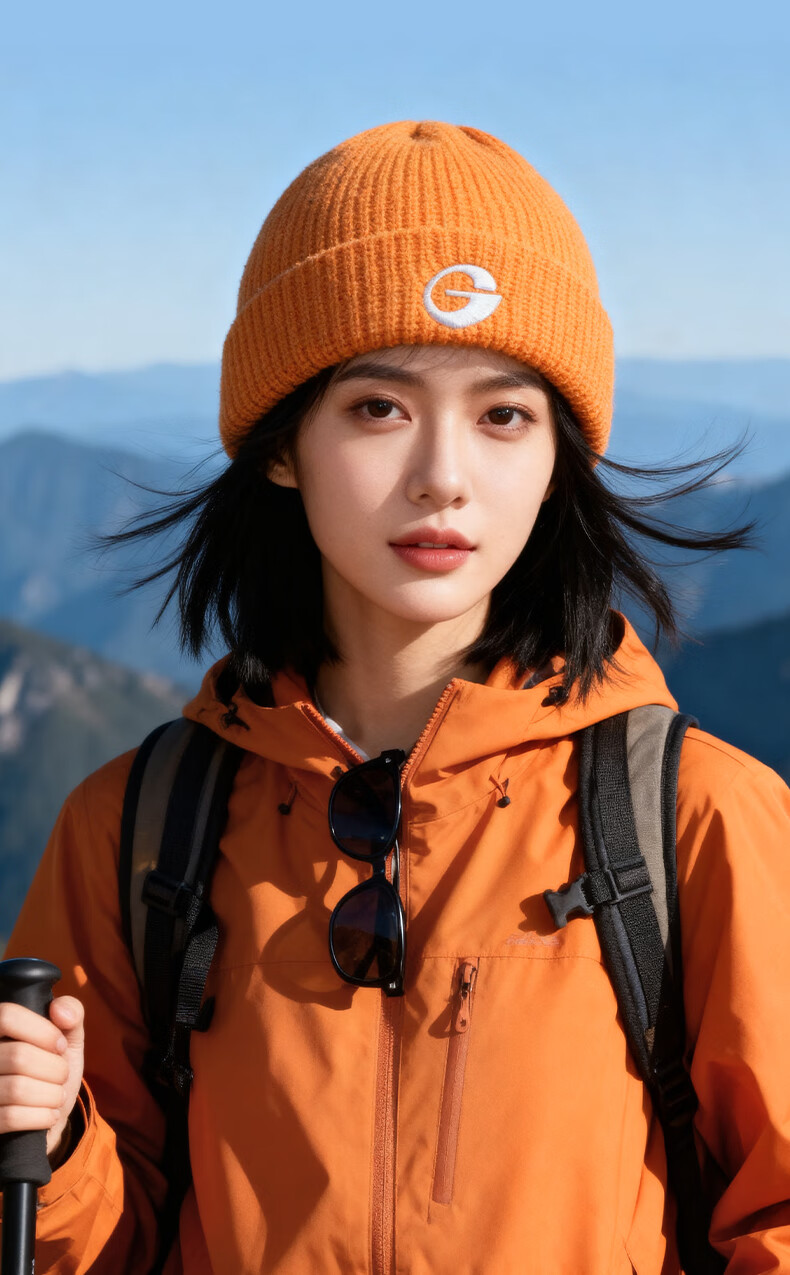 GOLOVEJOY Knit Beanie Cold Weather Hat for Women Autumn Winter Men Warm Windproof Outdoor Hiking Mountaineering Wool Hat Off-White 2