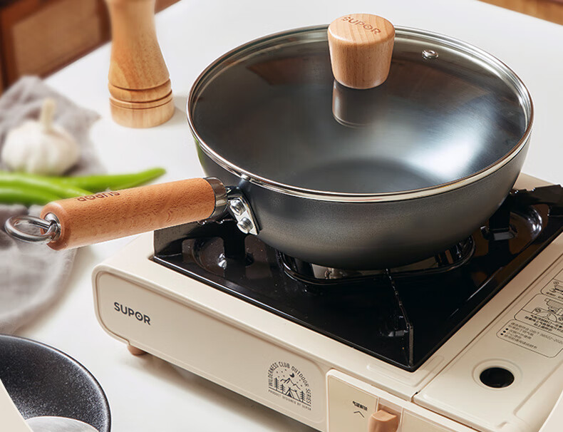 SUPOR Mini Premium Iron Wok 22cm, Household Use, Non-Coated, Wear-Resistant, Rust-Proof, Suitable for Gas Stove, EC22RF05 2