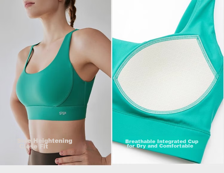 Gigt Sports Bra for Women, Yoga Bra with Beautiful Back Design, One-Piece High-Intensity Support, Anti-Shock, Side Support Reduction, Fitness Running Vest 40