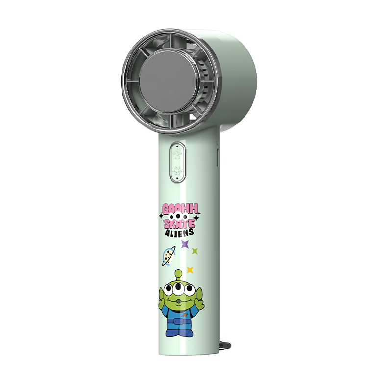 DISNEY Ice Cooling Mini Fan / High Power Long Battery Life Handheld Portable USB Rechargeable Outdoor Student Dorm Office Desktop K56 Three-Eyed Alien