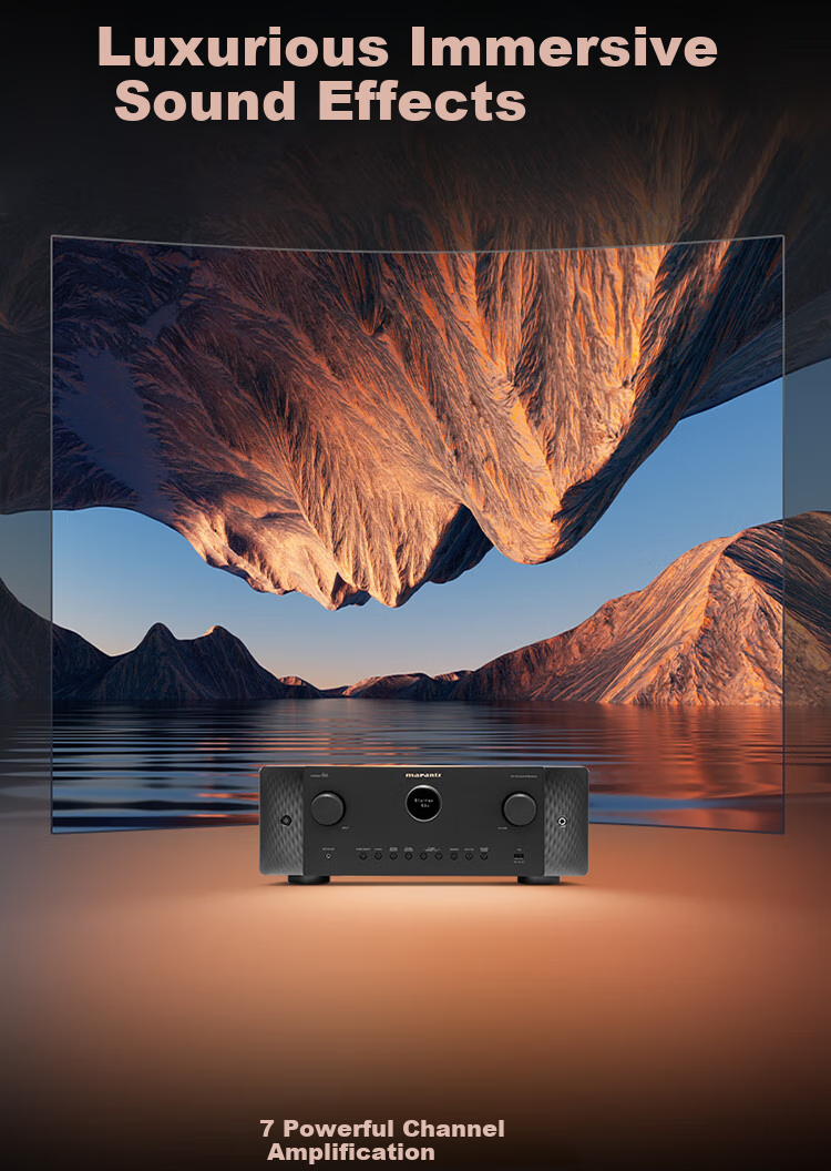 MARANTZ CINEMA60 Home Theater, 7.2 Channel AV Amplifier, Imported HEOS Lossless Music Streaming, 8K Dolby Atmos DTS:X Sound Effects, HDMI 2.1, Bluetooth, WIFI, Black 10