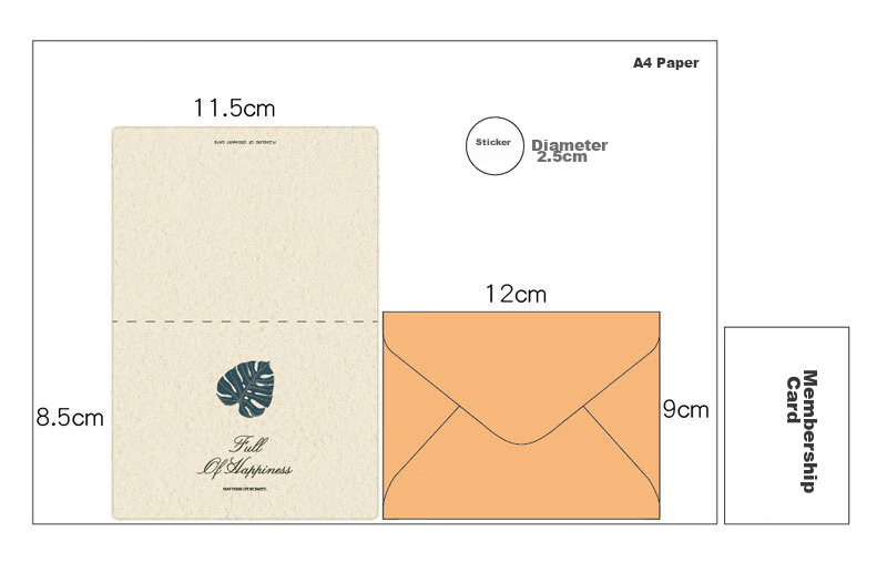 Shiluode Birthday Gift for Classmates, Mid-Autumn Festival Decoration Message Card, Wishing Postcard, 6 Pieces with Envelopes And Sealing Stickers 1