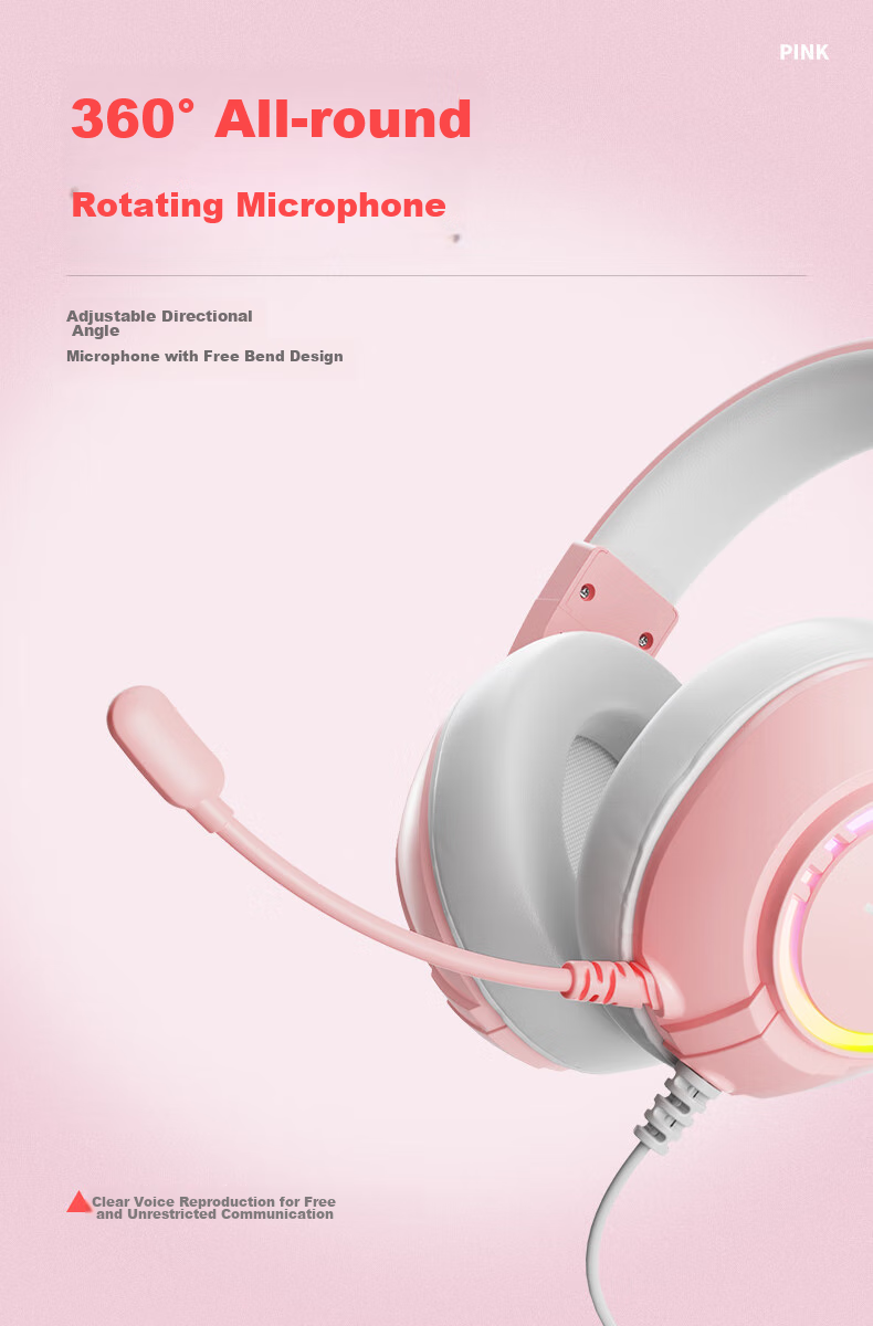 Saida Computer Headset, Over-Ear USB Gaming Headphones with Microphone for Laptop And Desktop, E-Sports Gaming Headset for Internet Cafes, with Volume Control And Active Noise Cancellation H-01 5