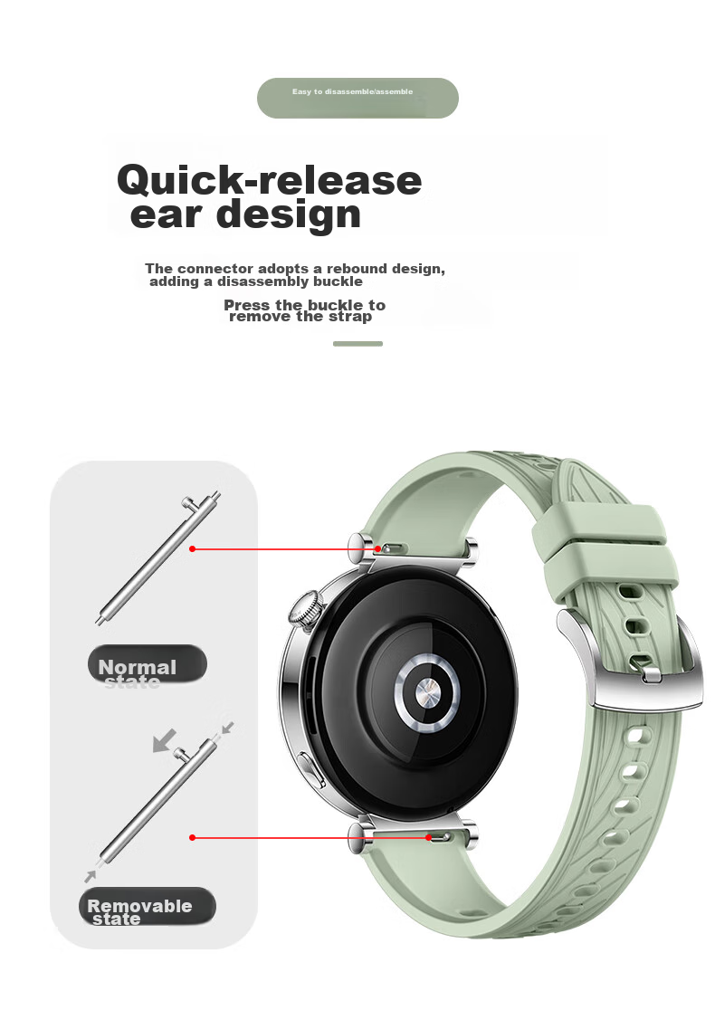 Weiqiantu [Women's Silicone] Watch Band Compatible with Huawei GT7/GT6/GT5/Watch6/6pro/watch5/GT5Pro/GT4, Women's Sports Silicone Strap, 41mm 6