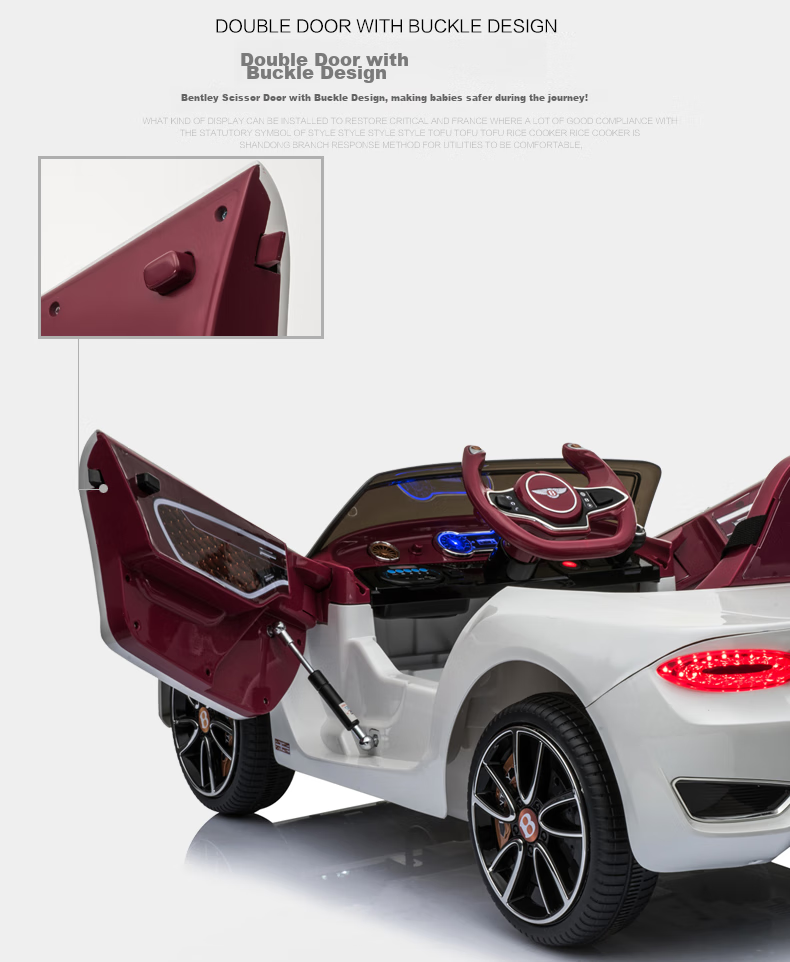 BeRica Children's Electric Car, Four-Wheel Vehicle, Authorized by Bentley, Remote Control Toy Car for Boys And Girls, Rideable, Baby Gift 13