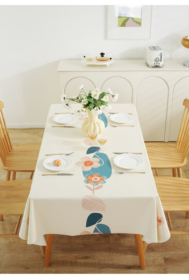 JANMEIJIA Waterproof And Oil-Resistant Tablecloth, Washable, Scald-Proof, Luxurious PU Dining Mat, Table Pad, Coffee Table Cover, Rectangular Shape 10