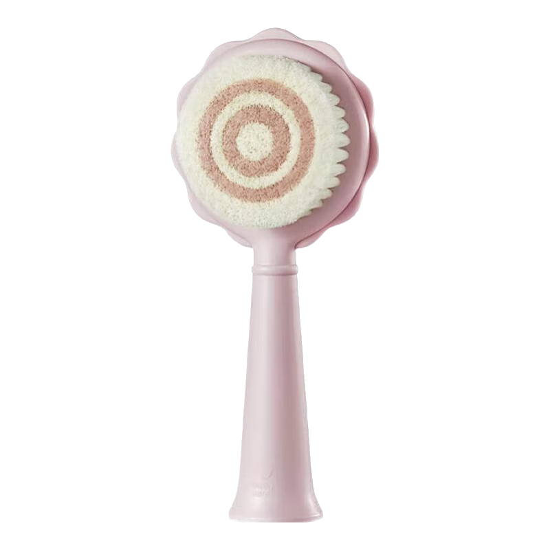 Babycare Baby Comb, Infant Head Scrubber, Massage Tool, Newborn Bath And Hair Washing Soft Bristle Brush Set, Vogel Pink