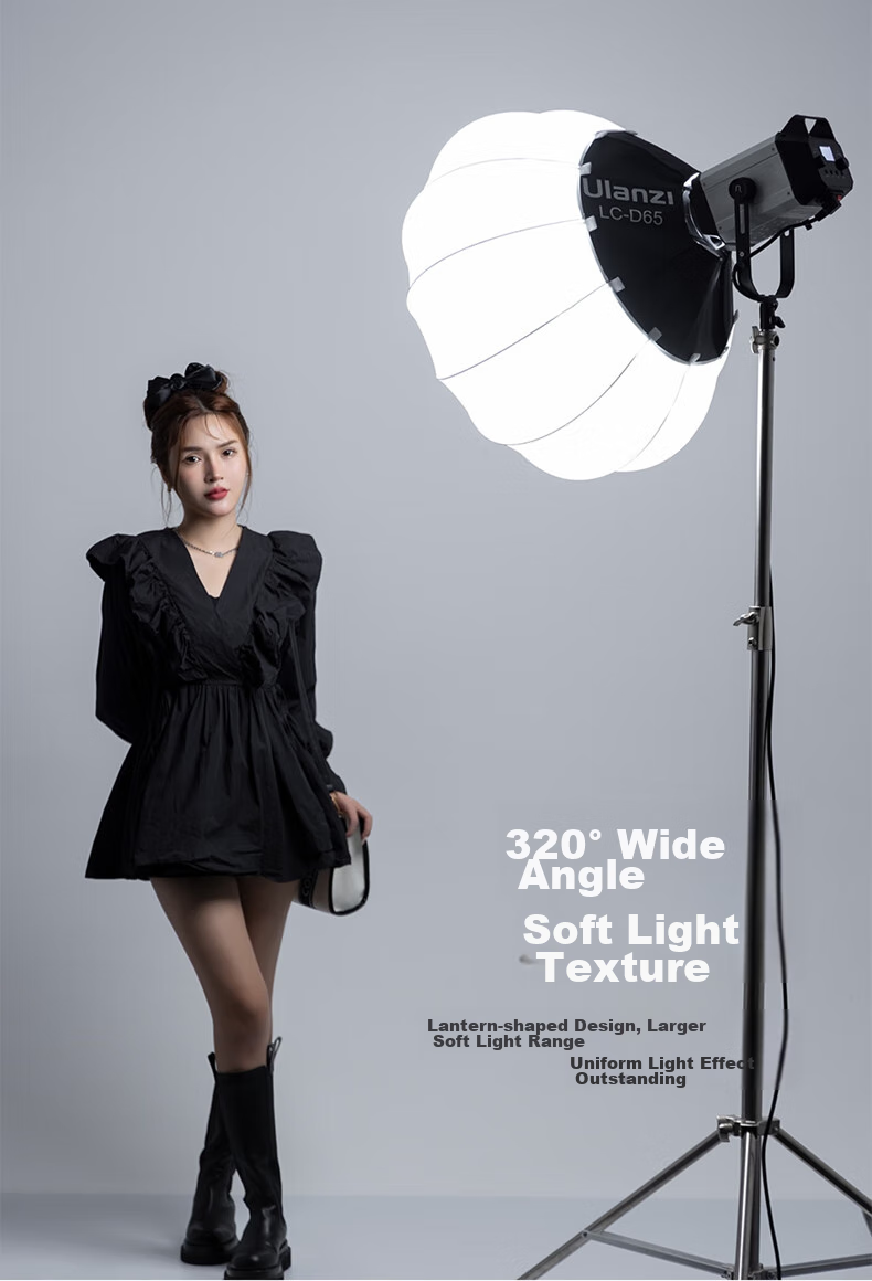 Ulanzi 45cm Portable Softbox with Hot Shoe Mount, Grid Light Diffusion Box for Studio Photography, Deep Parabolic Softbox, Multifunctional Convenient Photography Shooting Live Streaming Beauty Light 2