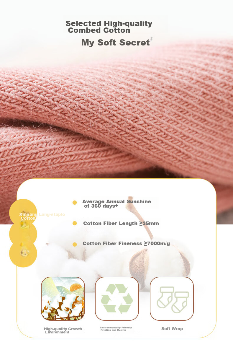LIUZHI SHU Seamless Socks ~ High Tube Thickened Girls' Children's Socks, Combed Cotton, Autumn And Winter Terry Mid-Calf Long Socks 1