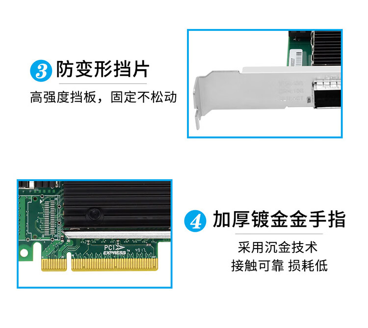 EB-LINK Intel E810 Chip PCI-E X16 100G Single-Port Fiber Optic Network Card QDA1BLK Server Network Adapter QSFP28 Single-Port 4