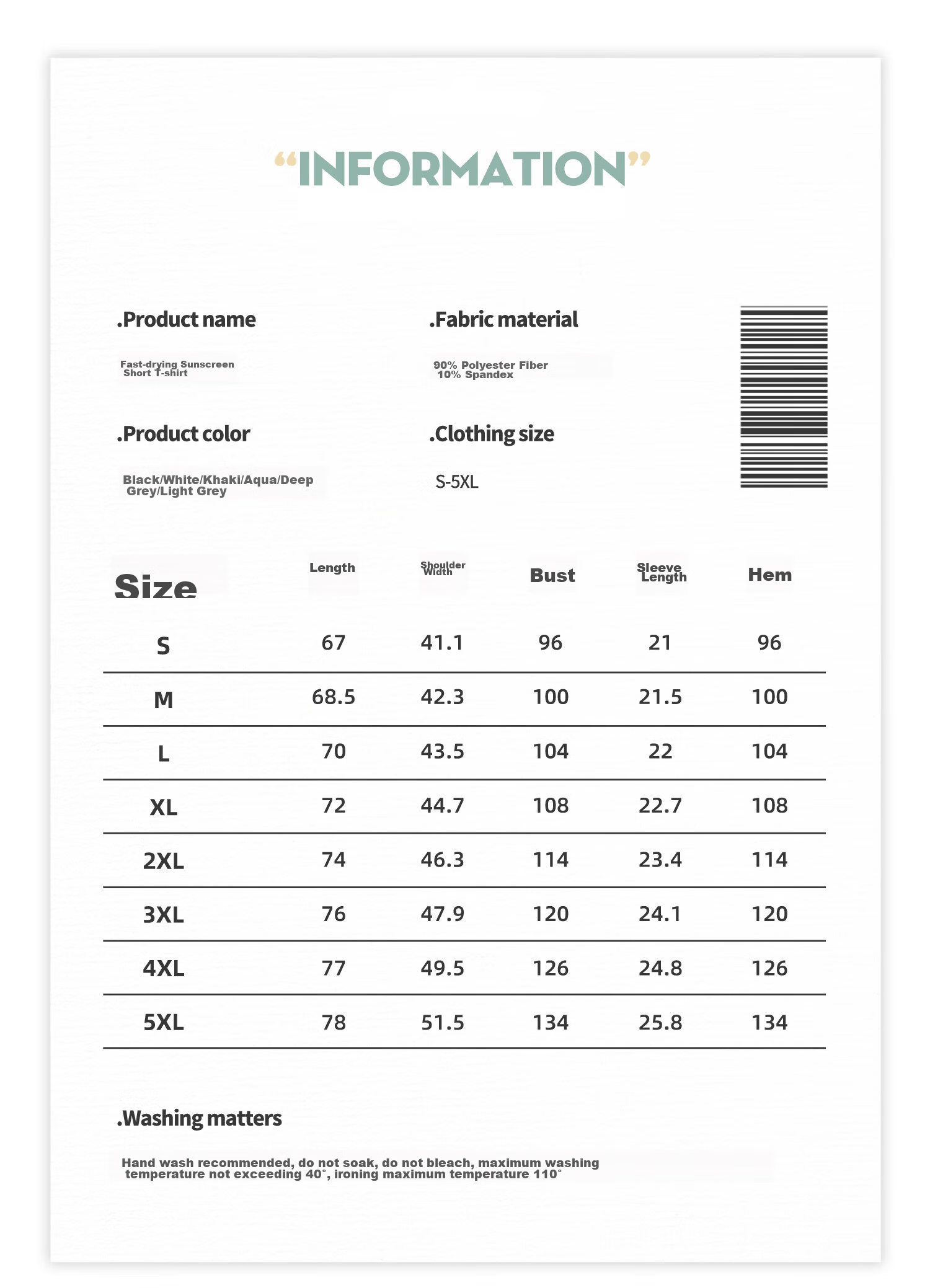 GENIOLAMODE Ice Silk T-Shirt for Men, Summer 2026 New Style, Cool-Feeling Quick-Dry Sun Protection Short-Sleeve Men's Tee, White, 3XL 3