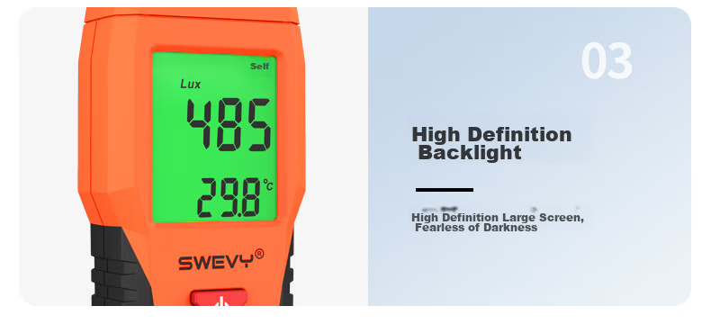 Suwei Illuminance Meter, Light Meter, Illuminometer, Brightness And Illuminance Tester, Light Meter SW6013 12