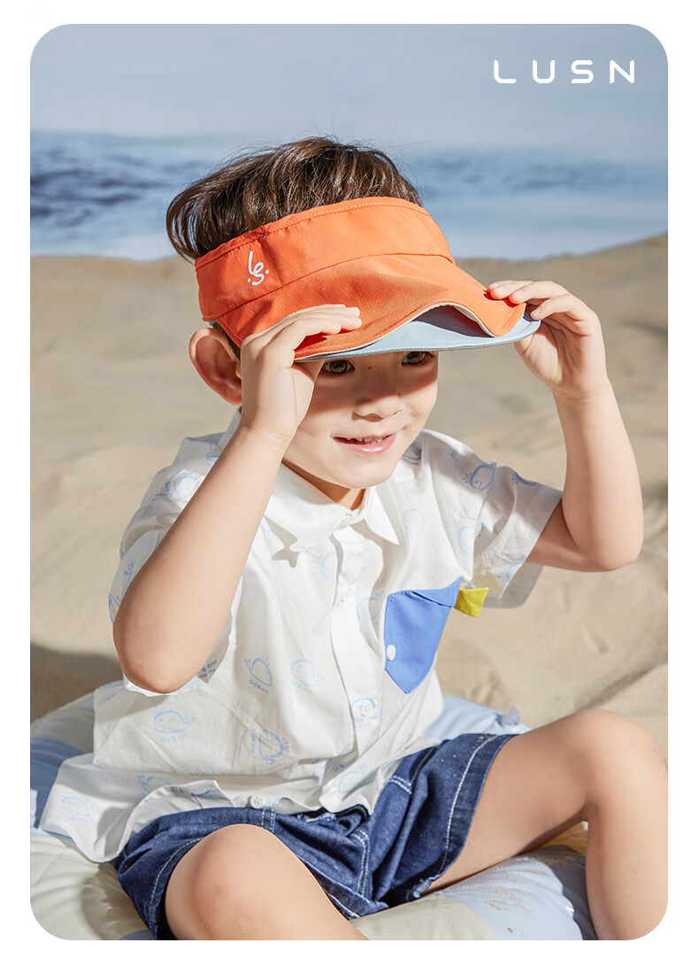 LUSN Kids Sun Protection Hat Baby Boys Girls Sunshade Cap Infant Sun Hat Baby Open-Top Duckbill Cap 12