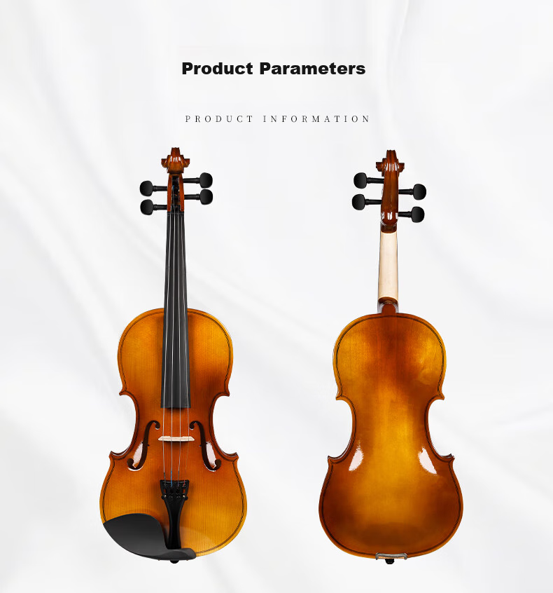 Minsine Handmade Solid Wood Violin 4/4 Size Adult Beginner Student Entry-Level Performance Instrument 11