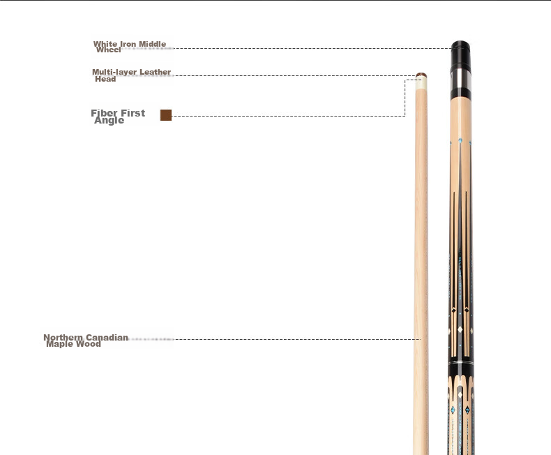 Jianying Billiard Cue Beyond Series, Big Head Chinese Black 8-Ball American Nine-Ball Cue Pool Cue, Xinghe 12.5mm 2