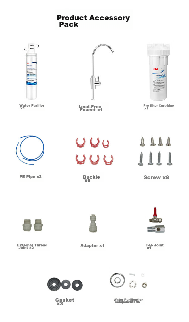 3M Water Purifier, Household Water Filtration System, Original Replacement Filter Cartridge, CDW7101V-C Filter Element 7