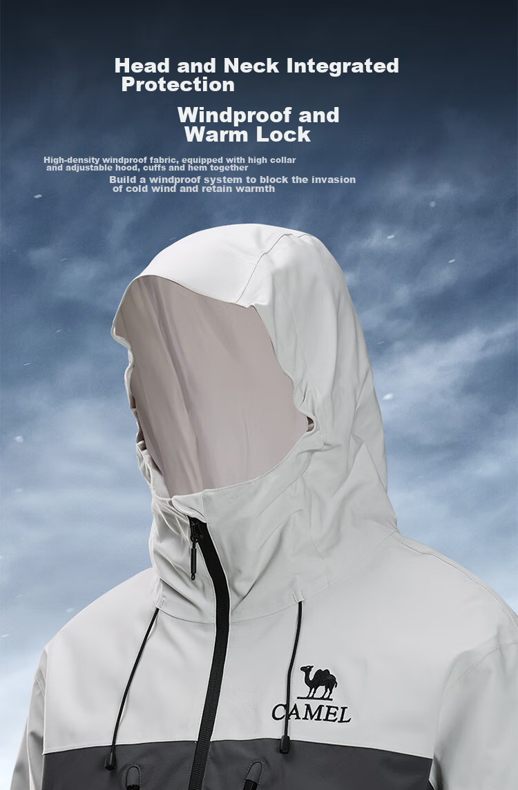 CAMEL [Wang Junkai's Choice] King of Glory Armor Jacket Three-In Windproof Waterproof Cold-Resistant Mountaineering Suit 8610 L 8