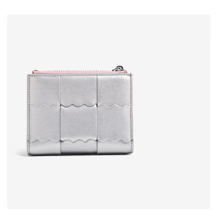 Toutou Coin Purse, Woven Storage Card Holder, Multi-Card Slots, Large Bill Clip, Silver Clutch, Gift for Girls And Best Friends, Travel And Birthday Present 21