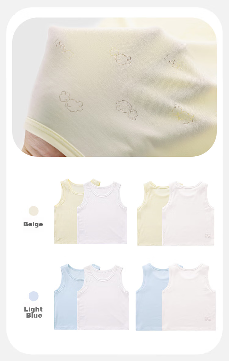 Labi Baby Children's Tank Tops, 2-Pack, Summer Undershirt, Breathable Top for Boys And Girls, Light Blue, Size 73 6
