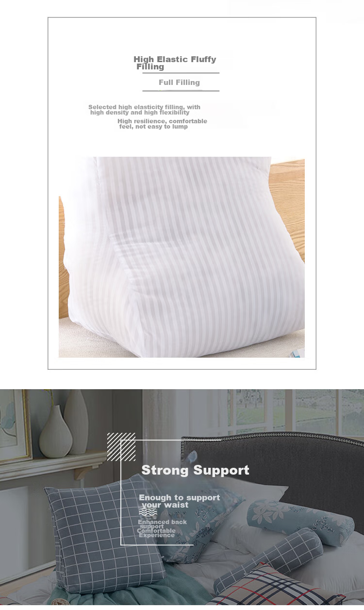 AVIVI Bed Headboard Cushion, Triangular Large Pillow, Soft Pack Bed Backrest Pad, Sofa Pillow, Lumbar Support, Waist Pillow, Backrest Pillow, Leisure Time 4