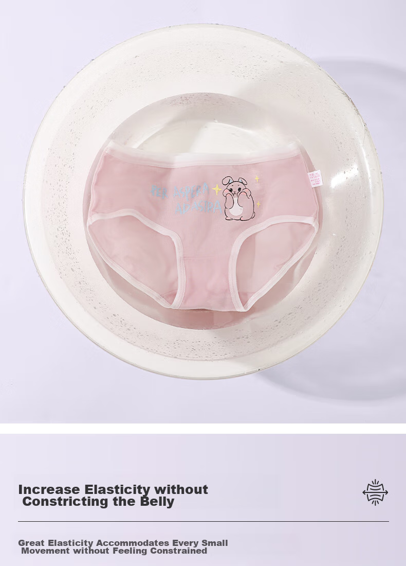 LangSha Girls' Underwear, Children's Cotton Antibacterial Triangle Panties, Cartoon Design, 95% Cotton, for Young Girls And Older Children, No Wedgie Shorts, 2XL 6