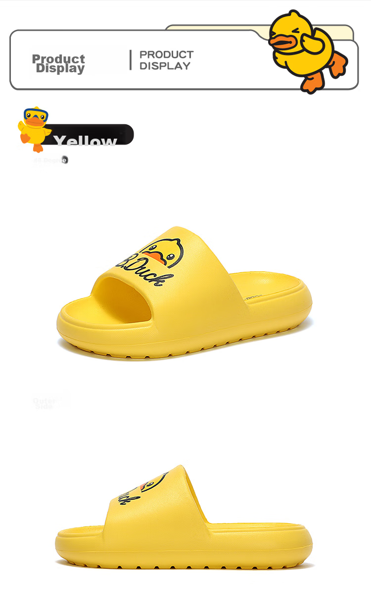 B.Duck Children's Slippers, Boys And Girls Sandals, Indoor Home Shoes for Older Kids, Trendy 5943 Moonlight Color, Size 40 10