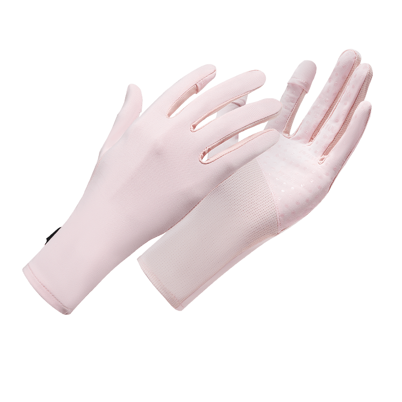 UV100 Sun Protection Gloves for Women, Spring And Summer UV Protection Thin Breathable Driving Cycling Anti-Slip Touchscreen Gloves 22503 Bubble Pink
