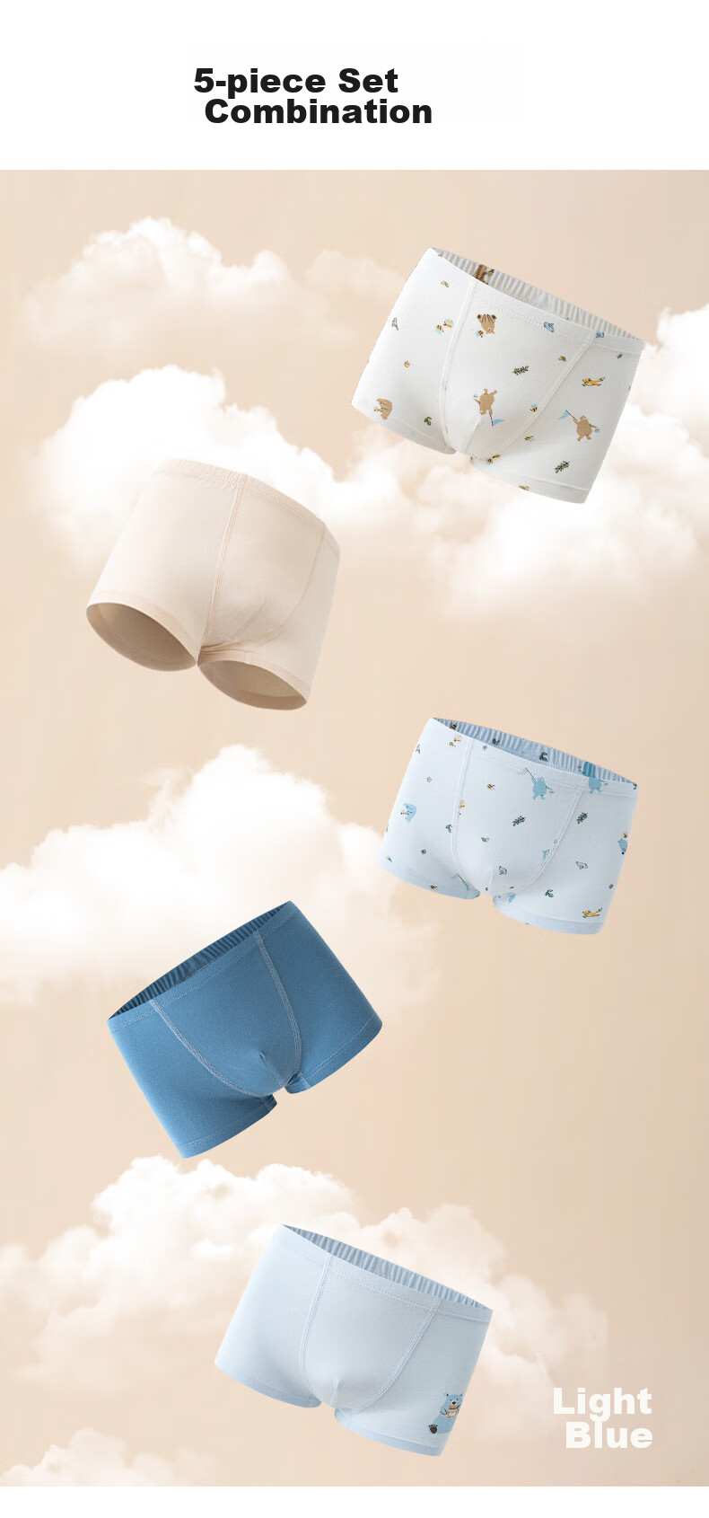 Gb New Girls' Pure Cotton Underwear, Class A Boyshort Panties for Women, Baby 7A Antibacterial Underwear That Doesn't Pinch The PP 16