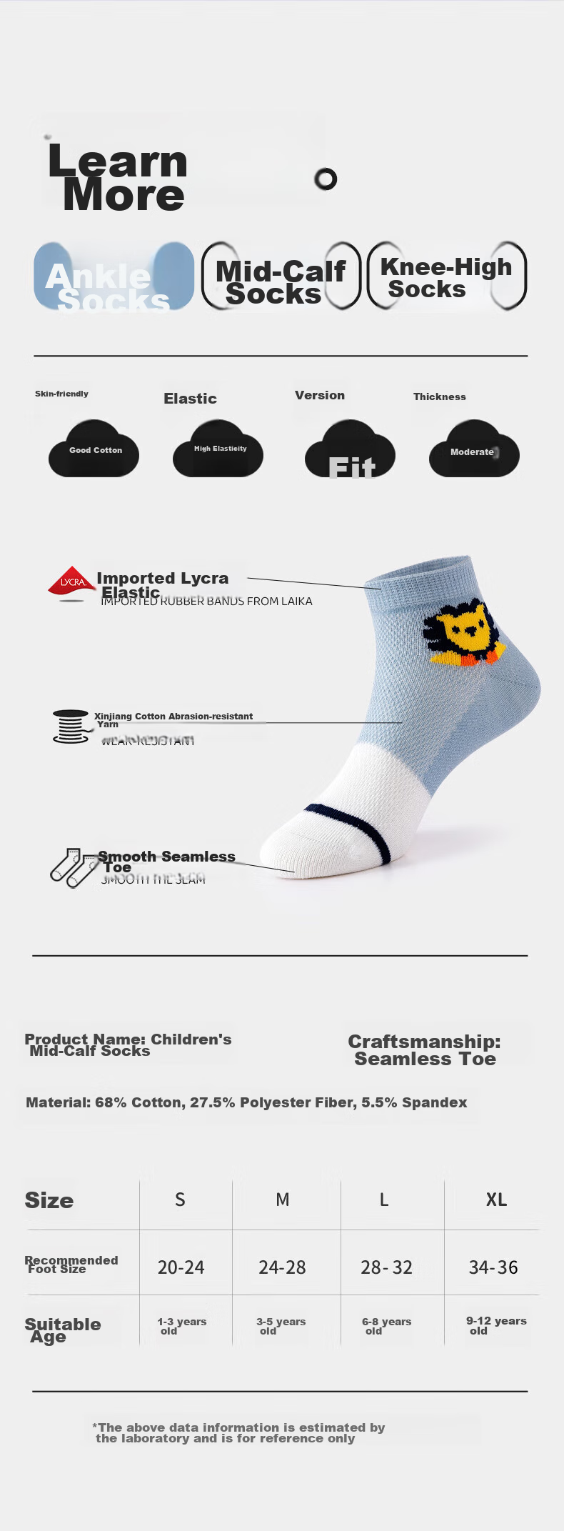 Bingxuemumian Children's Socks, Boys' Summer Thin Mesh Short Cotton Socks, Big Kids Girls' Seamless Cartoon Casual Boat Socks 2
