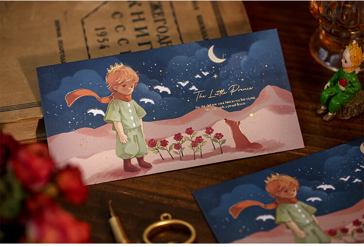 Jiamo Little Prince Envelope And Letter Set, Romantic Love Letter Stationery, Artistic High-End Feel, Birthday Gift for Boyfriend Girlfriend Teacher Classmate, 4 Styles Available, Mother's Day Gift 14