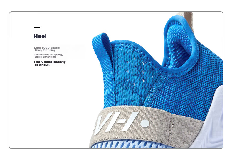 361° Children's Slip-On Sneakers Summer Boys And Girls (3-12 Years Old) Lightweight Elastic Laceless Running Shoes 32