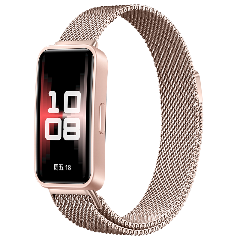 BHO Compatible Metal Milanese Loop for Huawei Band 10, Standard Version And NFC Version of Huawei Band 9, Universal Fit for Huawei Band 8 Wristband, Smart Sports Watch Strap