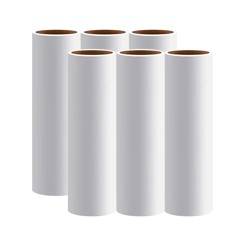 LYNN Universal Lint Roller Refill Paper, 24cm, 6 Rolls, 360 Sheets, Tear-Off Roller Core, Cat Hair Removal Tool