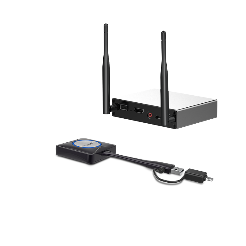 BOEGAM HDMI Wireless Screen Mirroring Device, USB Screen Sharing Tool, High-Definition Transmission, Enterprise-Level Office Use, Connects Phones, Computers to TVs, Monitors, Projectors, 50-Meter Transmitter BGCM201