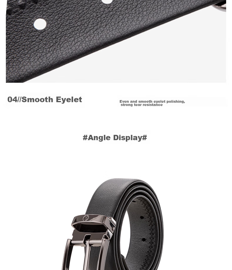 Aokang Men's Belt with Pin Buckle, Top-Grain Leather, Casual Business Waistband, Birthday Gift for Husband 11