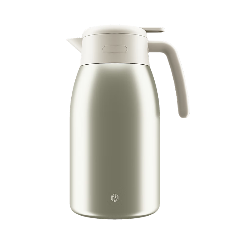 JD Jingzao Insulated Thermos Large Capacity Home Hot Water Bottle Outdoor 316 Stainless Steel Single-Handed Lid Gold 2.2L