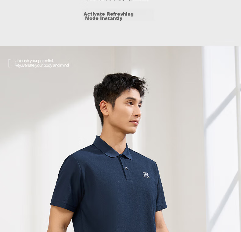 361° Men's Short Sleeve T-Shirt Spring Summer Sports Quick-Dry Running Fitness Polo Shirt 652624109H-5 3
