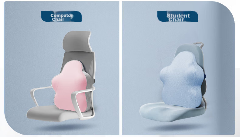 Back2 Lumbar Support Cushion for Office, Ergonomic Back Pillow, Long-Sitting Aid, Car Seat Cushion, Waist Pillow 33